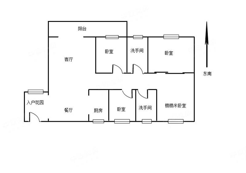 锦明花园【正地铁口物业,精装4房2卫,朝东南向,红本无税】深圳二手房